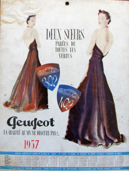 Peugeot 302 - 402 Yearcalendar 1937 (10386)